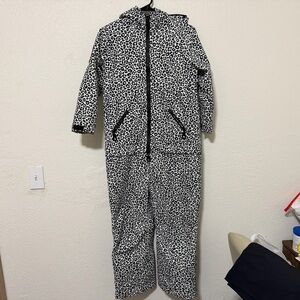 ONESKEE 2-in-1 ACCLIMATE KIDS GIRLS LEOPARD PRINT  Snow Suite Size 9-10